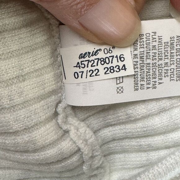 Aerie Women's XL Crop Tank Top Heather Blue White Ribbed Adjustable NEW - Picture 13 of 13